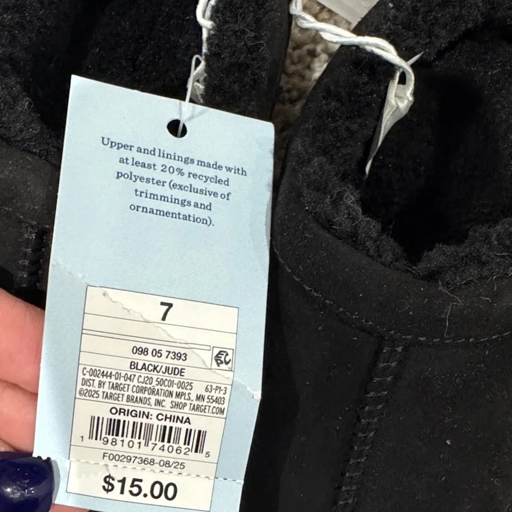 Cozy Black Kids Slippers